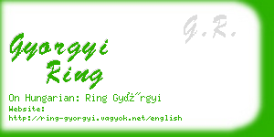 gyorgyi ring business card